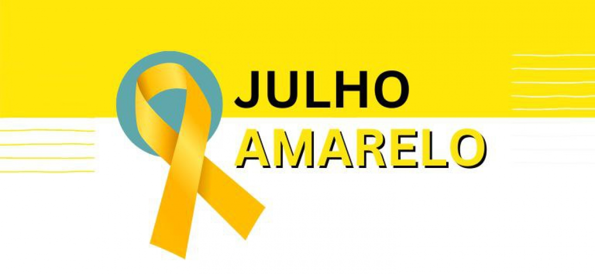 Imagem representa a campanha Julho Amarelo, dedicada à prevenção e combate das hepatites virais.