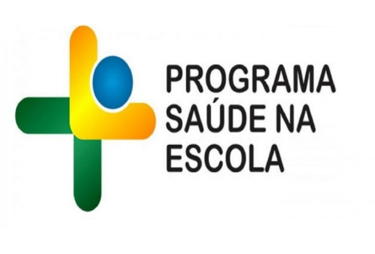 Logotipo do Programa Saúde na Escola, que promove ações de saúde no ambiente escolar.
