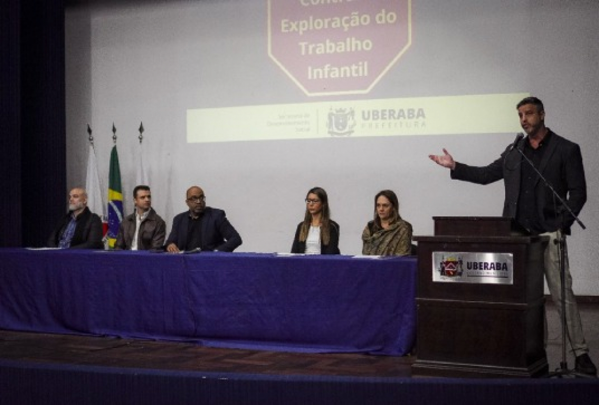 Evento oficial da Prefeitura de Uberaba promove combate à exploração do trabalho infantil.